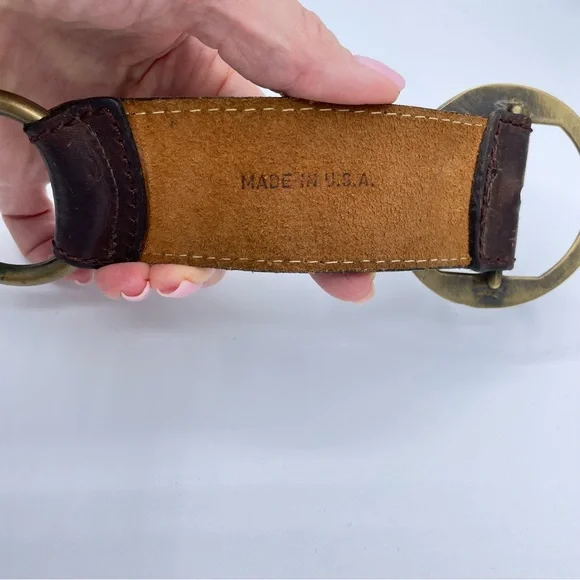 DKNY Vintage Leather Harness Belt Small Brown - Picture 13 of 16